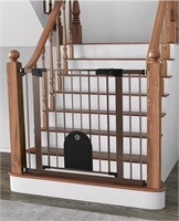 Auto Close Baby Gate with Small Cat