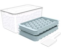 Round Ice Cube Tray with Lid & Bin Ice