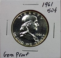 1961 Proof Franklin Half Dollar Gem