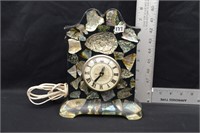 VINTAGE LANSHIRE ABOLONE CLOCK