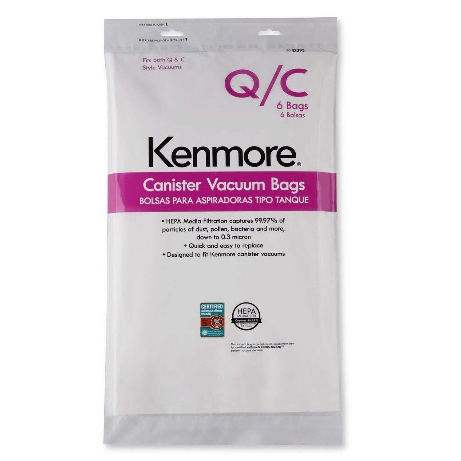 Kenmore Canister Vacuum Bags Type Q & C (6)