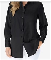 5 ladies large northend sport black oxford shirts