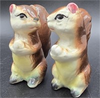 Vintage Squirrels Holding Nuts S&P Shakers