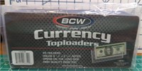 25x BCW currency top loaders high quality rigid