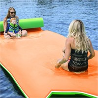 3 Layers XPE Foam Floating Mat  18Ft X 6Ft Orange