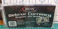 50x BCW deluxe currency regular bill holders