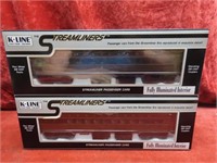 (2)K-Line Streamliners passenger cars.