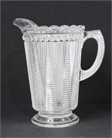 Early Pressed Glass Pitcher "Adonis" 1897