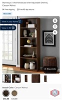 New 9 pcs; Mainstays 5-Shelf Bookcase with