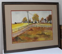 Framed & Matted Farmscape