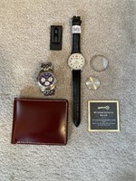 Lot of Watches, Wallet, Money Clip