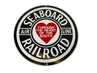 Porcelain Seaboard Air Line Railroad Sign