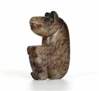 Archaic Chinese Brown Jade Figure of Animal