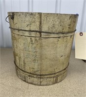 Wooden Bucket w/Handle 13 in