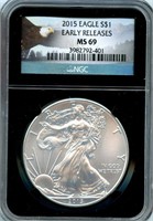 2015 Silver Eagle NGC MS-69 Early Release