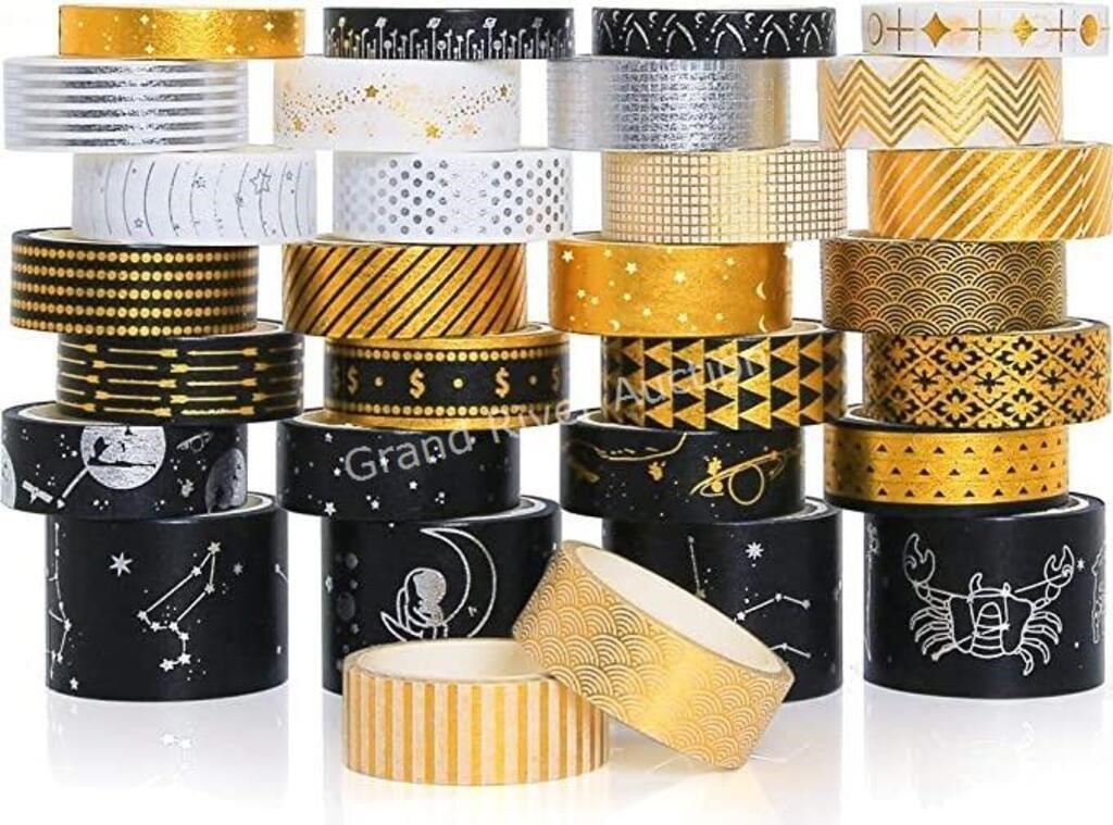 Gold Foil Washi Tape Set - 30 Rolls