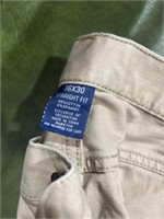 pairs of khaki pants. Tan khaki pants, size 36 x