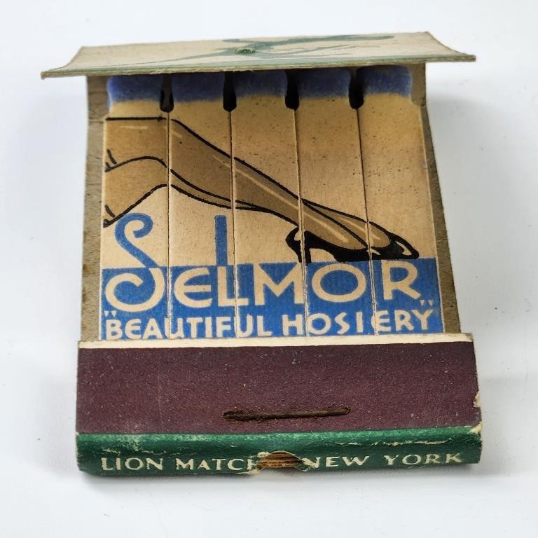 SELMOR HOSIERY ADVERTISING FEATURE MATCHBOOK