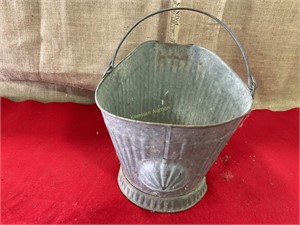 Vintage metal coal bucket