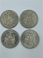 CANADA (4) 50 CENTS - 1969, 1975, 1979, 1980