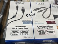 ZGEAR CHARGE CABLES 2PK