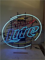 Huge Miller Lite Neon Beer Sign