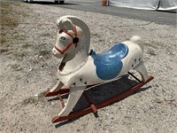 ANTIQUE MACHE HOBBY HORSE