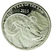 2015 Year Of The Ram .999 Pure Silver Coin