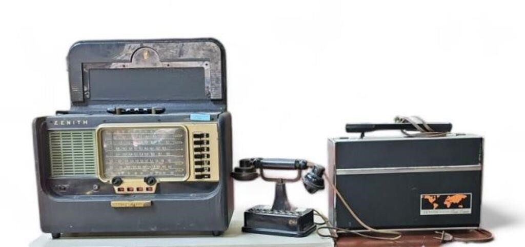 Lot of Two Transoceanic Radios and a Telephone.