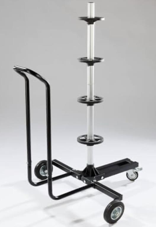 MOTOMASTER TIRE STAND WITH WHEELS HOLDS UP TO 4