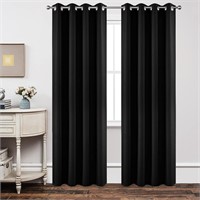 Joydeco Blackout Curtains 84in, Black