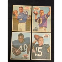 (4) 1968 Topps Football Posters Hof