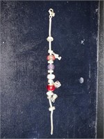 STERLING 8 “ BRACELET W/ STERLING CHARMS