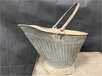 Galvanized coal/ash bucket with handle