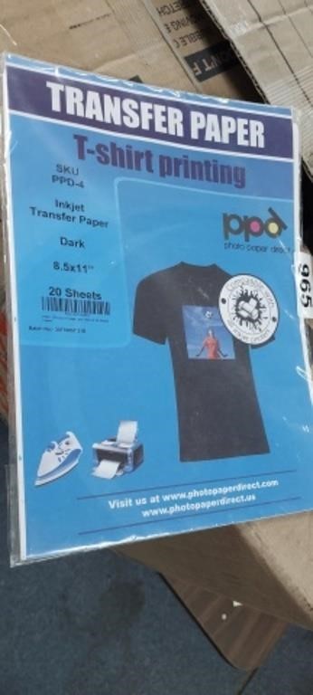 T-SHIRT PRINTING TRANSFER PAPER 20 SHEETS