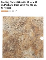 Sterling Natural Granite Peel and Stick Vinyl Tile