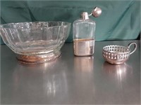 Silver and Glass Lot