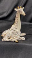 Herend, Seated Giraffe, Limited Edition Gold, 5" H