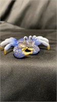 Herend, Ghost Crab, Cobalt and gold, 3.5" W x 1"