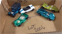 5 red line Hot wheel cars