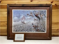 "The Storm-Ring Necked Pheasants" Print