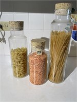 Glass Storage Canisters with Cork Stopper