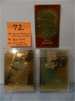 Gold Finished Cards - 98 McGwire, 96 Ruth,