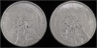 (2) 1 OZ .999 SILVER DEAD MEN TELL NO TALES ROUNDS