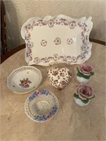 Vintage Collection of Porcelain Trays & Trinkets