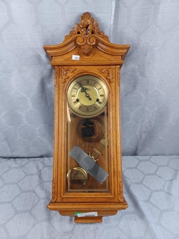 Wooden grandfather clock 29" tall