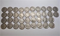 Lot of 38 Buffalo Nickles