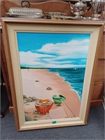 Mary O'Connell "Beach Walk" Signed OIL ON CANVAS