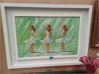 Claire Ross "Irish Dancing Trio" Signed OIL