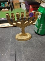 Brass Shalom Candle Holder